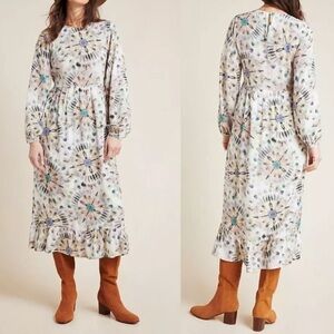 Kachel x Anthropologie Chiara Watercolor Midi Dress
